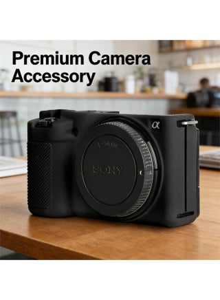 غطاء لكاميرا Sony ZV-E10 للفلوغ، غطاء حماية ناعم من السيليكون لكاميرا Sony Alpha ZVE10 / ILCZV-E10L - أسود - view 4